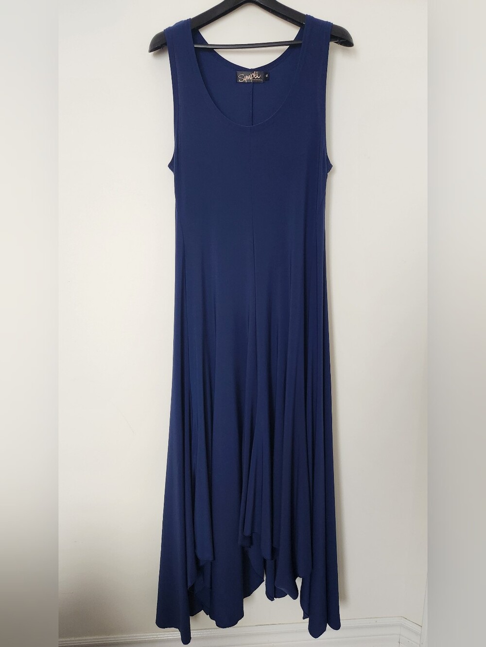 Sympli Sleeveless Navy Blue Maxi Dress Size 10